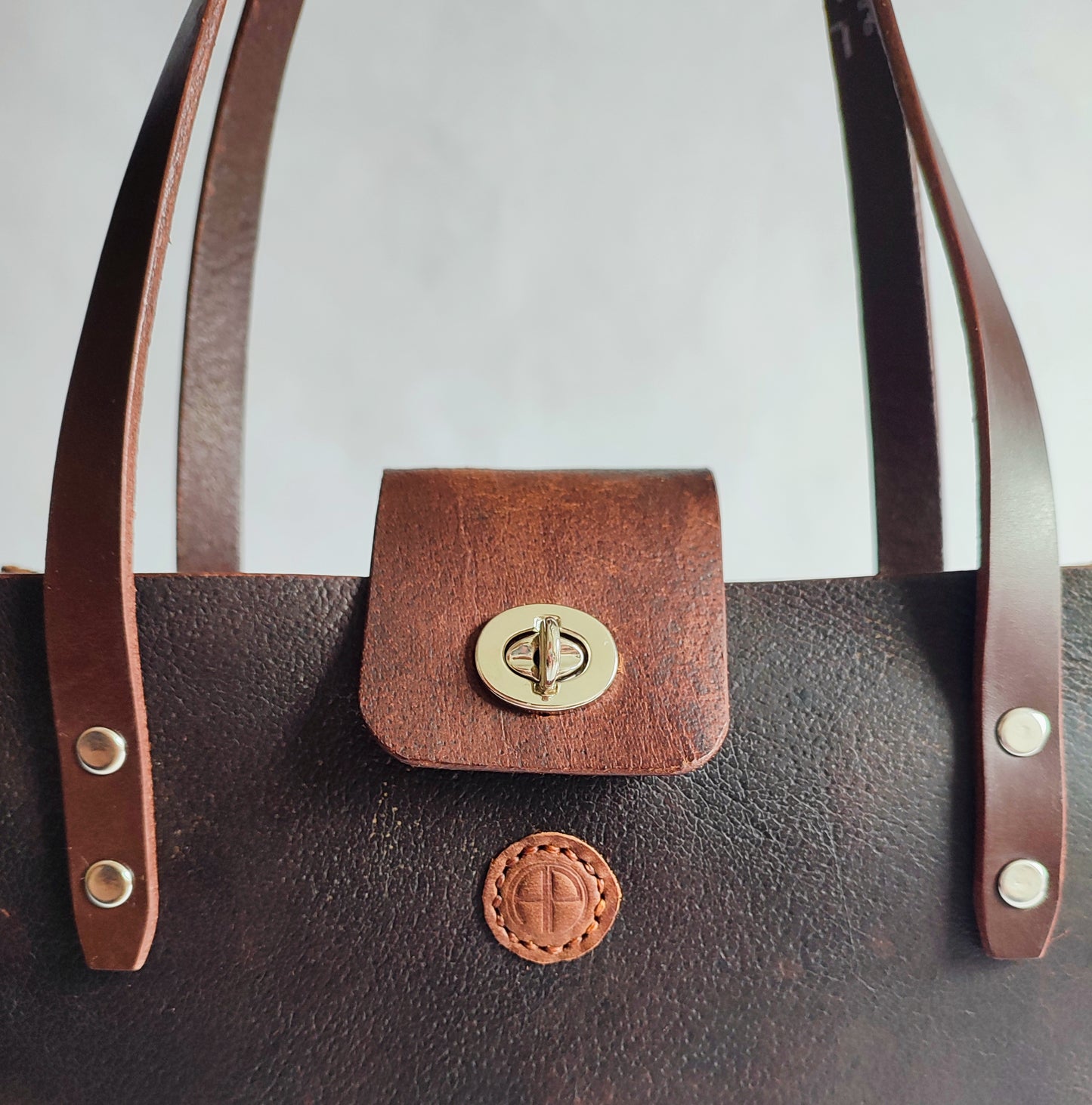 Tote bag cuir recyclé Luxe | Sac à main robuste point sellier| Design quartier de selle - Maroquinerie Cavalière